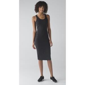 Lululemon Globetrotter Dress Gray Size 8 Built-In Bra Luon Racerback Midi